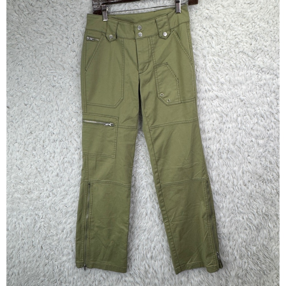 BDG Cargo Utility Pants Size 0 Green Zippered Hem Y2K Gorpcore Streetwear